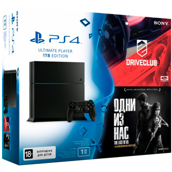 Sony PlayStation 4 1tb + DriveClub + The Last of US