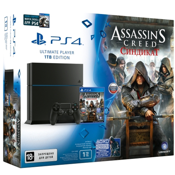Sony PlayStation 4 1TB Assassins Creed Syndicate + Watch Dogs